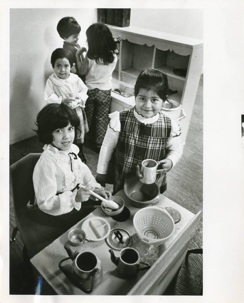 Children Play at Cooking at Maranatha Baptist Church press photo, Carlos Antonio Rios, The Houston Post Co., 1978, The Strong, Rochester, New York