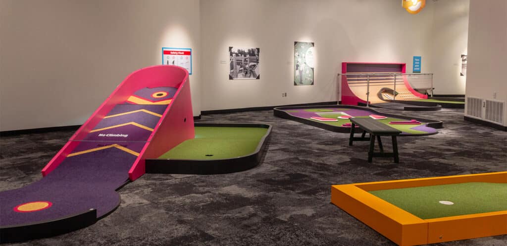 Playful putters minigolf exhibit